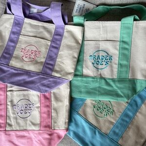 Trader Joe’s Mini Pastel Canvas Tote Bags